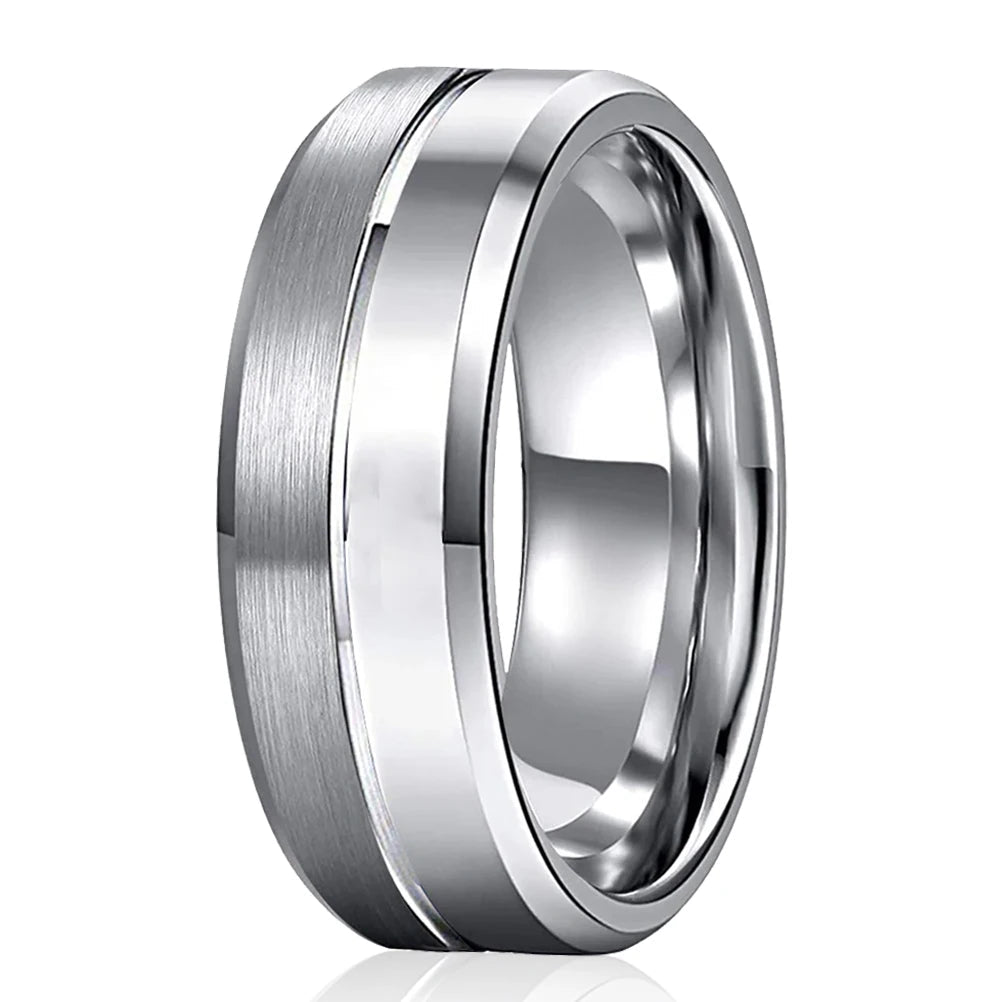 100% Pure Tungsten Carbide Wedding Ring