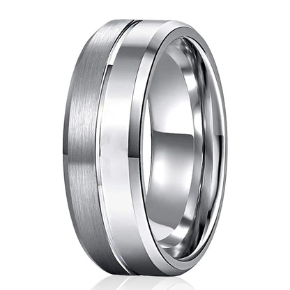 100% Pure Tungsten Carbide Wedding Ring