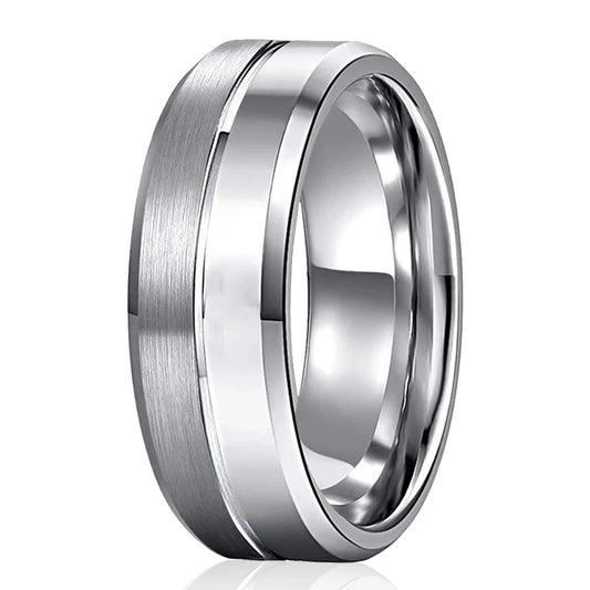 100% Pure Tungsten Carbide Wedding Ring