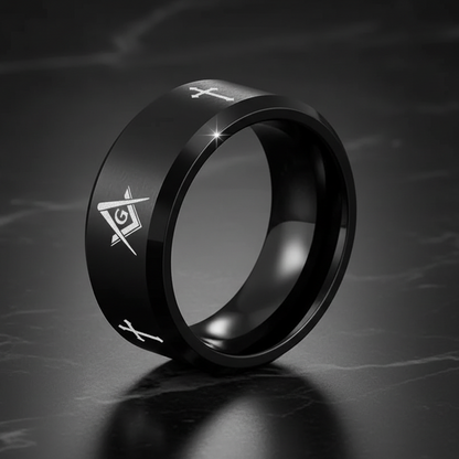 10MM Masonic Tungsten Ring