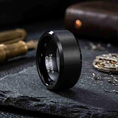 10mm_Black_Tungsten carbide-Ring