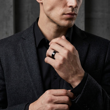 10mm Black Tungsten Ring for men.