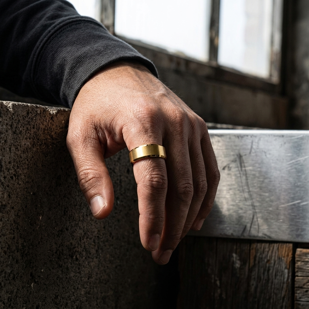 10mm Beveled Matte Tungsten ring