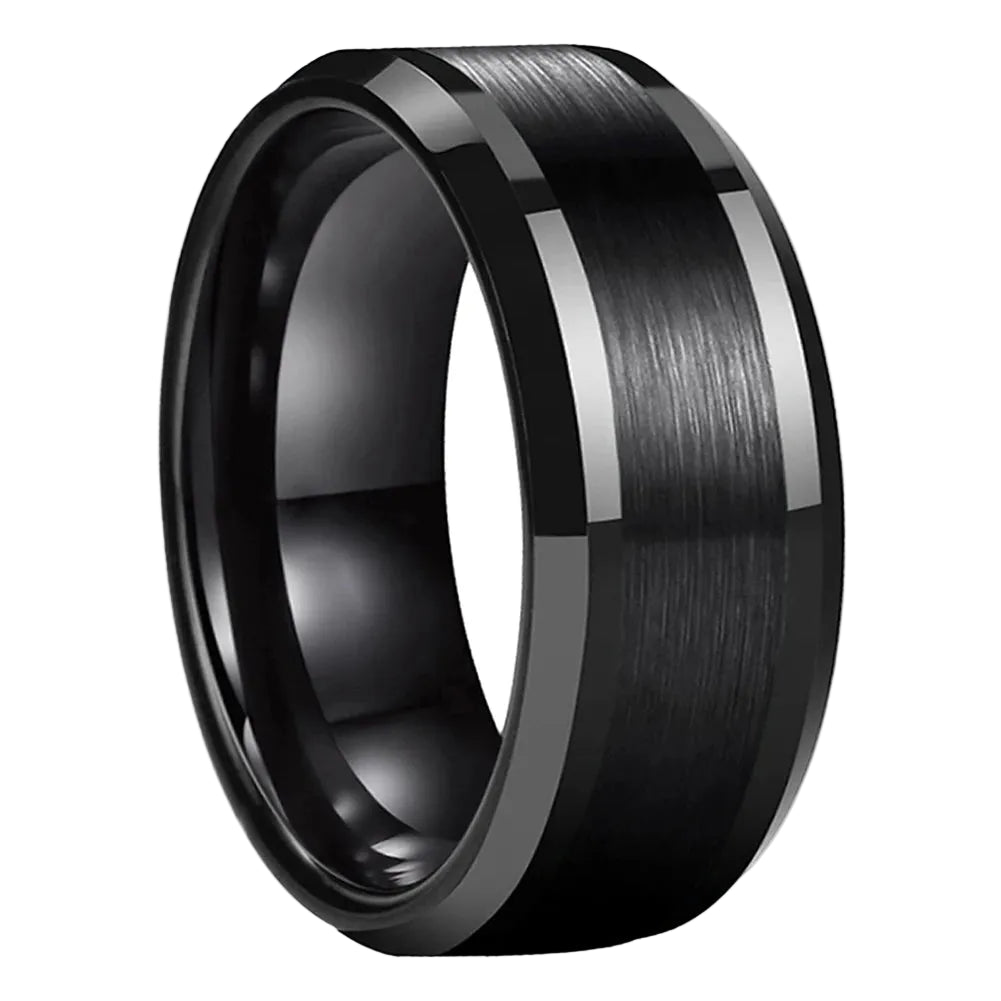 10mm Black Tungsten Ring