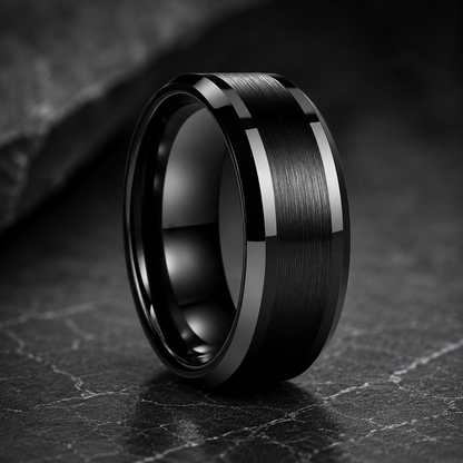 10mm Black Tungsten Wedding Ring