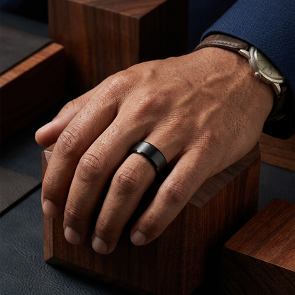 10mm Brushed Tungsten Wedding Band for men