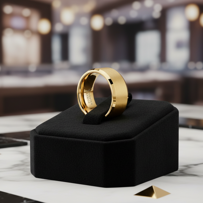 10mm_Gold_Tungsten_Ring_