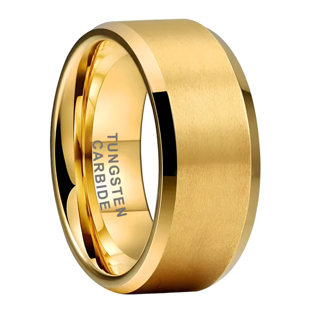 10mm Gold Tungsten Ring