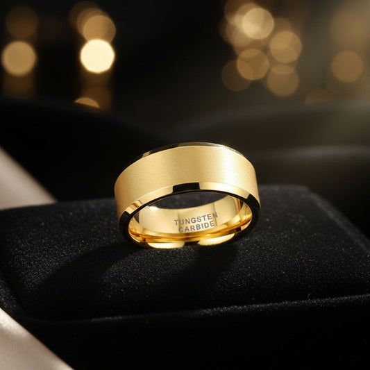 10mm_Gold_Tungsten_Ring