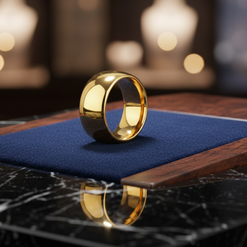 10mm_Men-Gold_Tungsten_Wedding_Ring