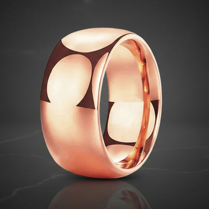 10mm Men Rose Gold Tungsten Wedding Ring