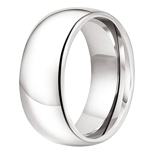 10mm Men White Tungsten Wedding Ring