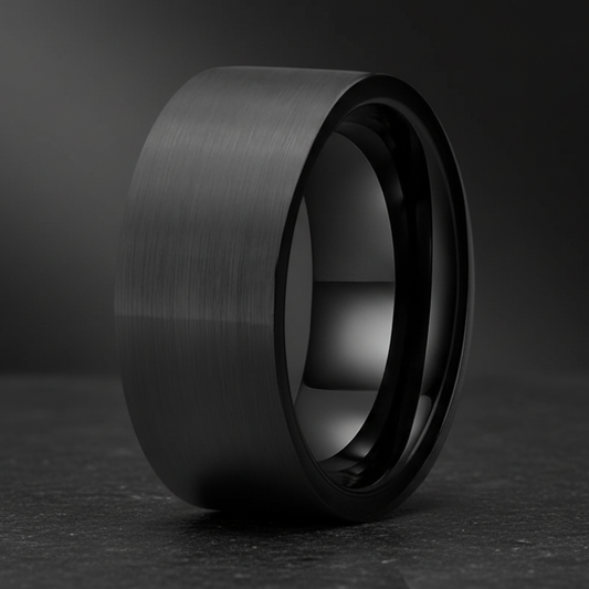 12MM Black Tungsten Wedding Band