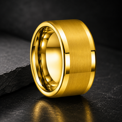 12MM Gold Tungsten Ring