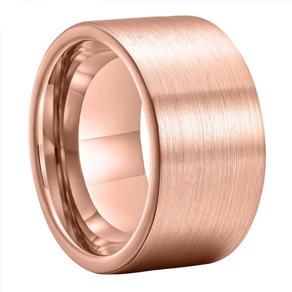 12MM Rose Gold Tungsten Wedding Band
