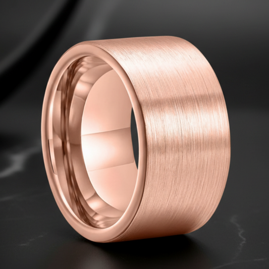 12MM Rose Gold Tungsten Wedding Band