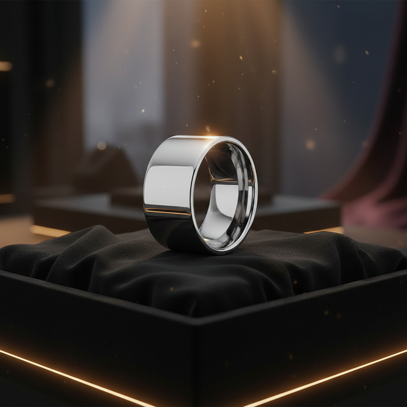 12mm-Men_Silver_Tungsten_Ring_Shiny_Flat_Finish