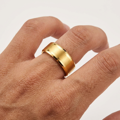 12mm Polished Brushed Flat Tungsten Wedding Band
