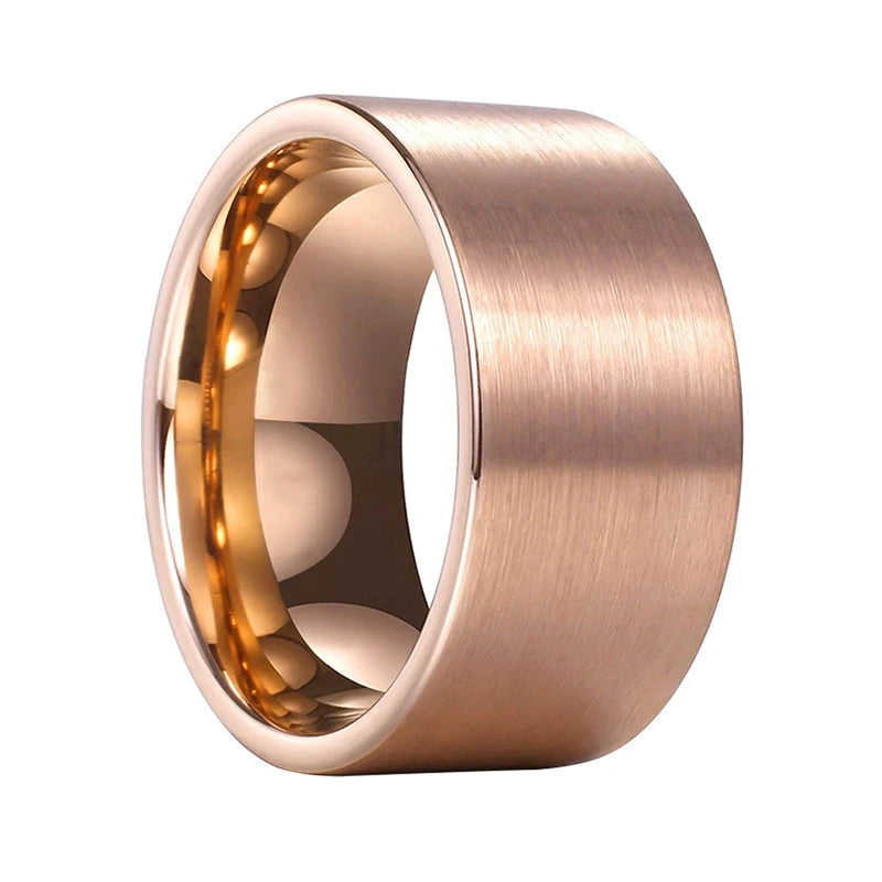 12mm Rose Gold Tungsten Ring