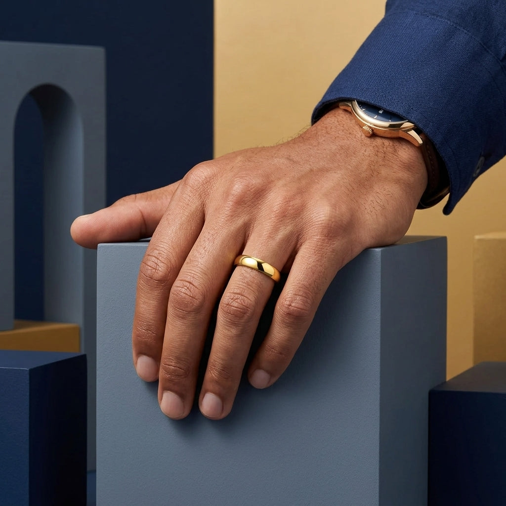 2MM Gold Tungsten Wedding Band