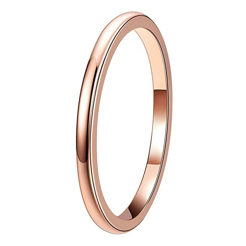 2MM Rose Gold Tungsten Wedding Band