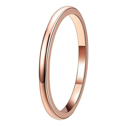 2MM Rose Gold Tungsten Wedding Band