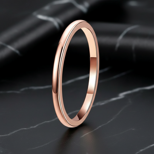 2MM Rose Gold Tungsten Wedding Band