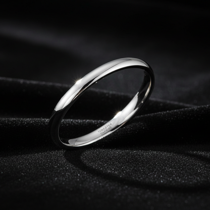 2MM Tungsten Carbide Ring high-polished finish