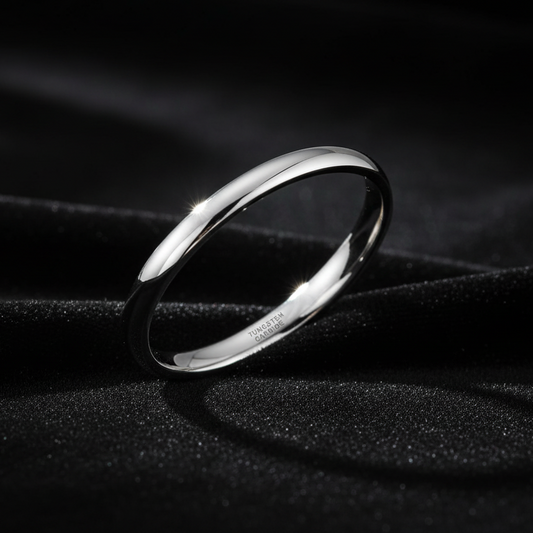 2MM Tungsten Carbide Ring high-polished finish