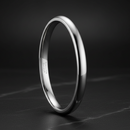 2MM Tungsten Carbide Ring high-polished finish