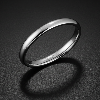 2MM Tungsten Carbide Ring high-polished finish