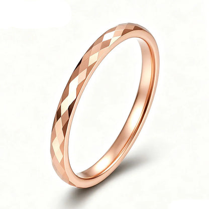 2mm Faceted Tungsten Stacking Ring