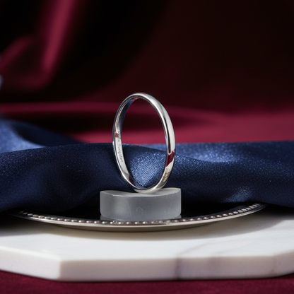 2mm White Tungsten Engagement Ring