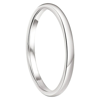 2mm White Tungsten Men’s Wedding Band