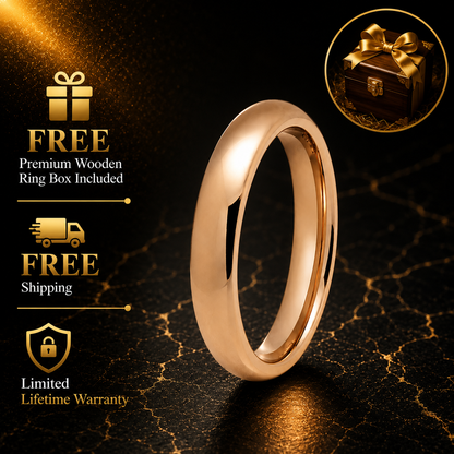 3mm Rose Gold Tungsten Wedding Band