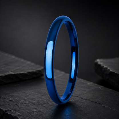 3mm Blue Tungsten Ring