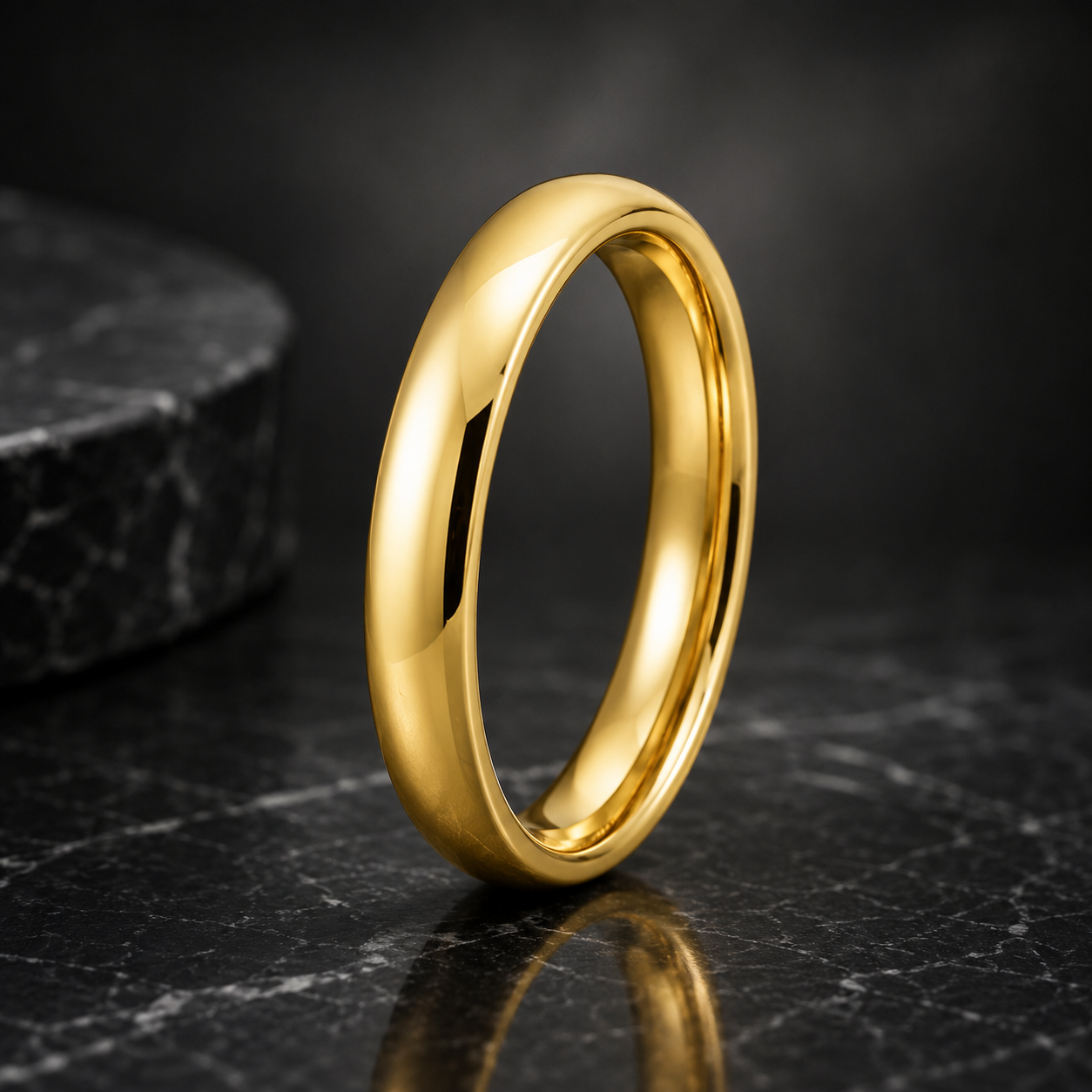 3mm Gold Plated Tungsten Ring