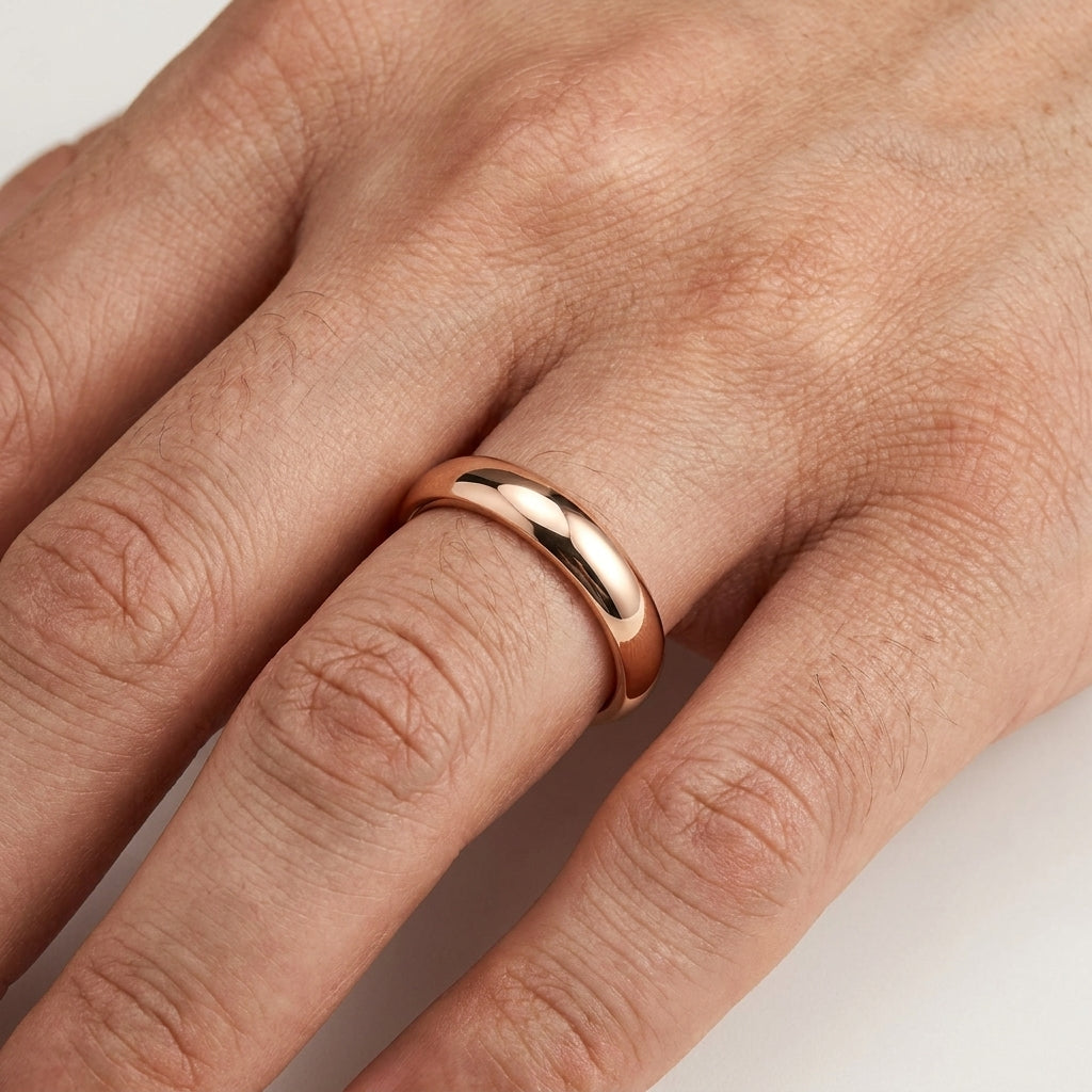 3mm Rose Gold Tungsten Wedding Band