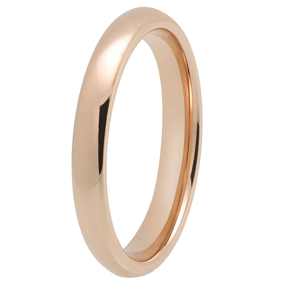 3mm Rose Gold Tungsten ring