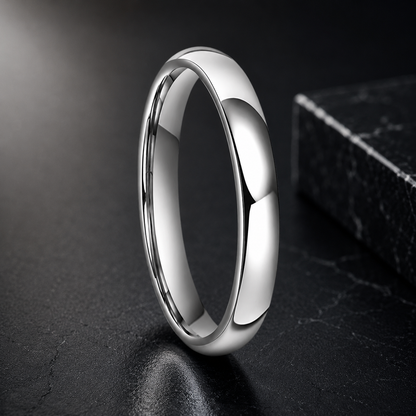 3mm Silver Tungsten Ring