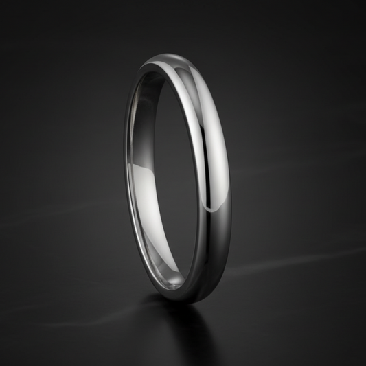 3mm White Tungsten Men’s Wedding Band