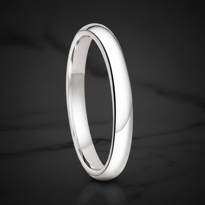 3mm White Tungsten Men’s Wedding Band