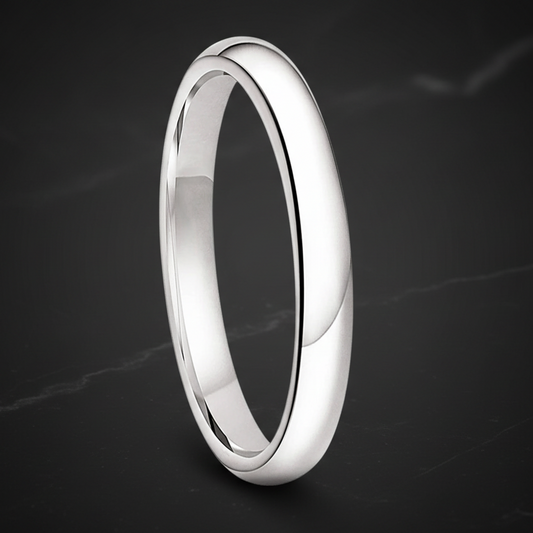 3mm White Tungsten Men’s Wedding Band