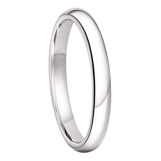 3mm White Tungsten Men’s Wedding Band