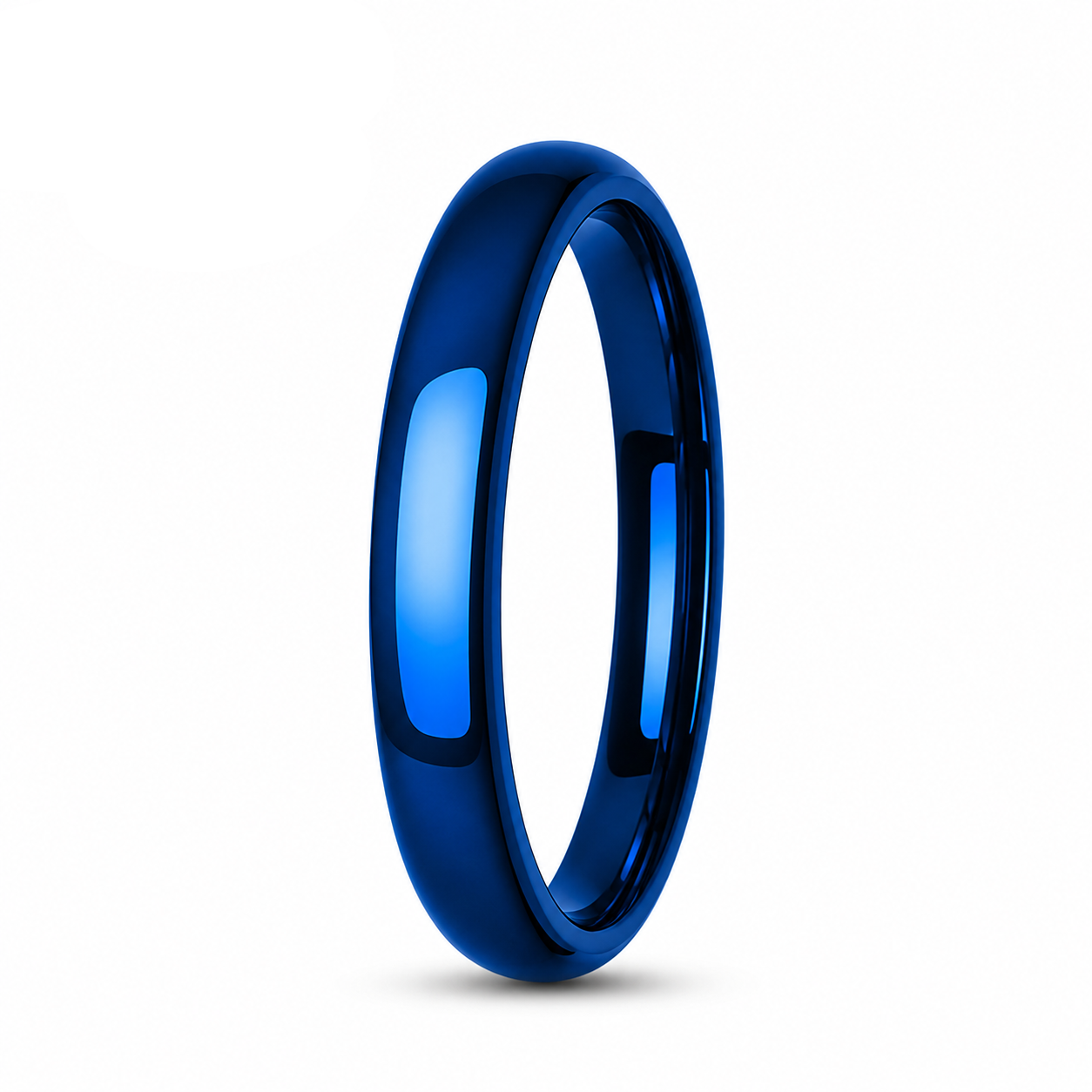 4MM Blue Tungsten Ring