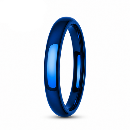 4MM Blue Tungsten Ring