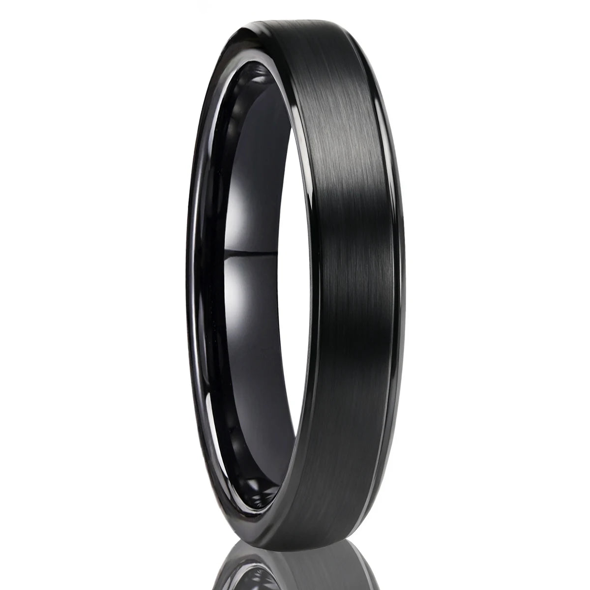 4MM Black Tungsten Ring