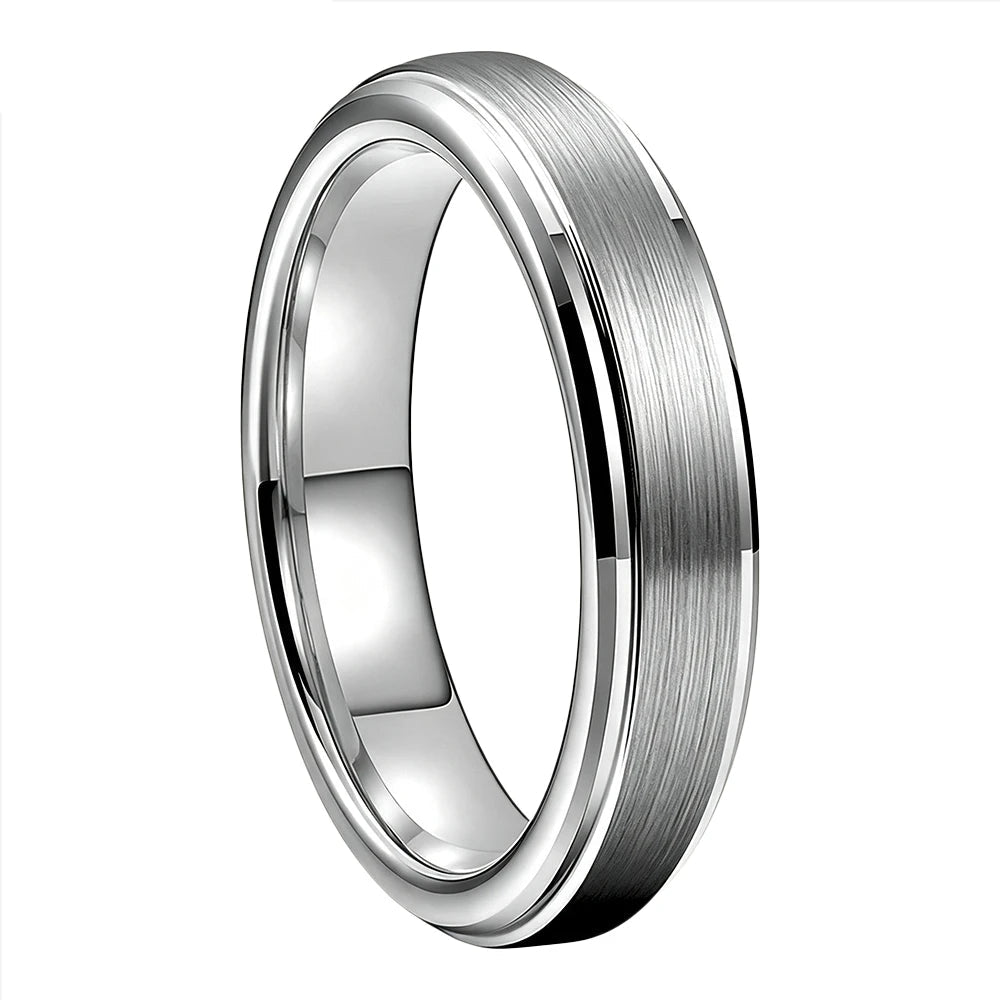 4mm Brushed Tungsten Carbide Ring