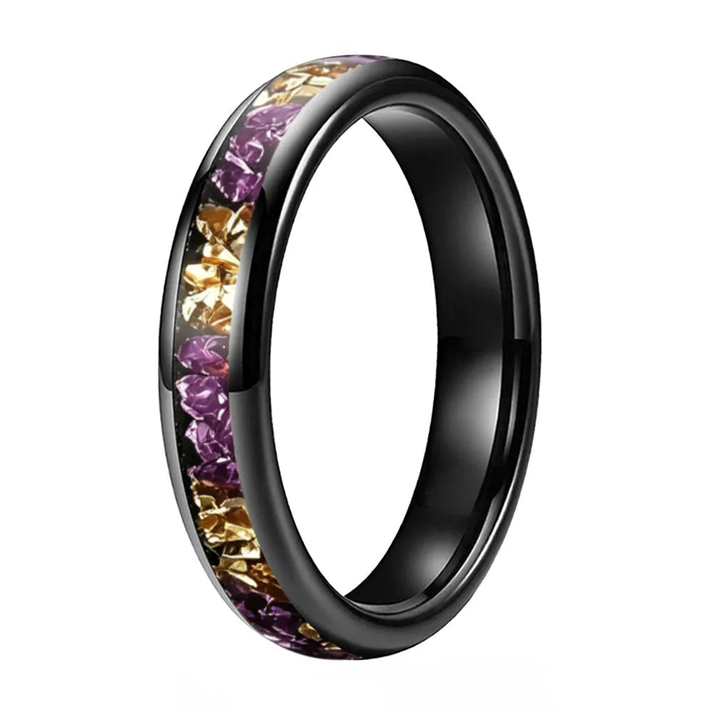 4mm Purple and Gold Tungsten ring