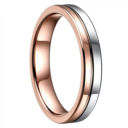 4mm Two-Tone Tungsten Ring